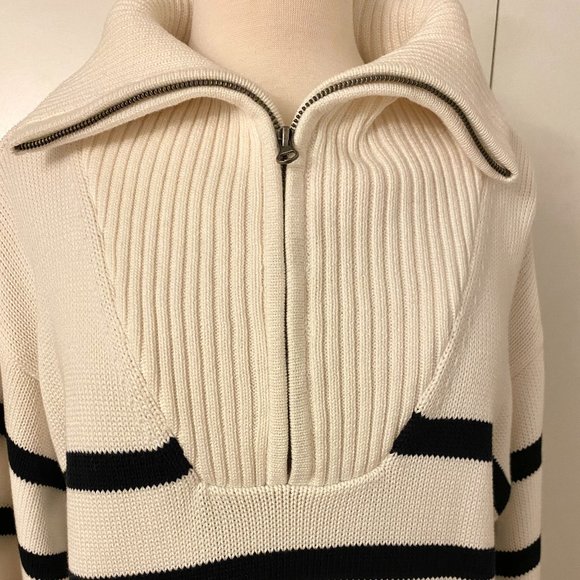 Zara Oversized Stripe Knit Sweater knitwear - Picture 6 of 16